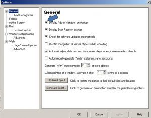 QTP General Settings