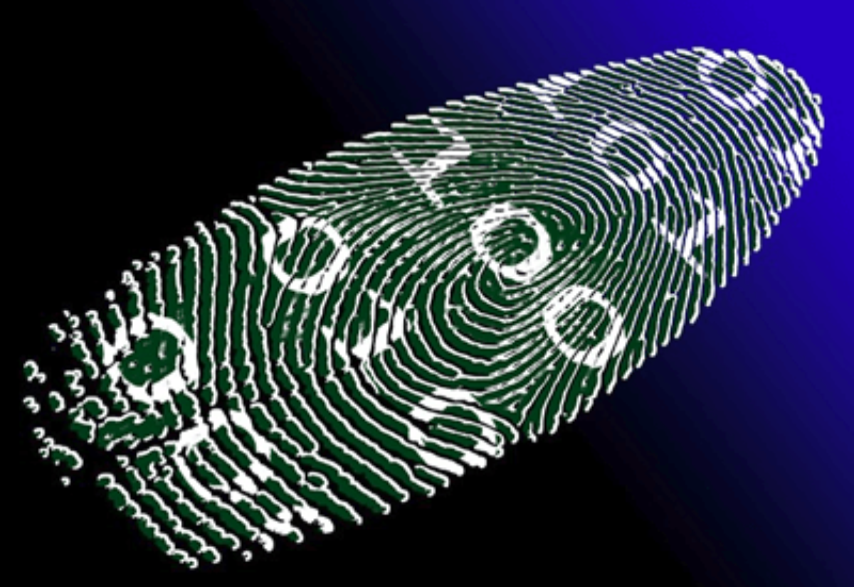 digital fingerprint with binary digits