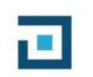 A geometric logo with blue square and rectangular shapes forming a larger square pattern.