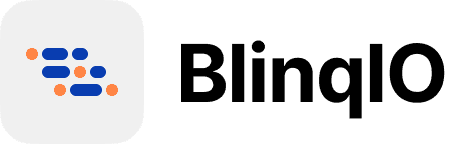 Logo with blue and orange geometric design on the left and the word "Reltio" in black text on the right against a white background.