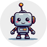 Illustration of a cute, smiling robot with an antenna, round cheeks, and simple features. It has a square face and is positioned against a plain, light-colored background.