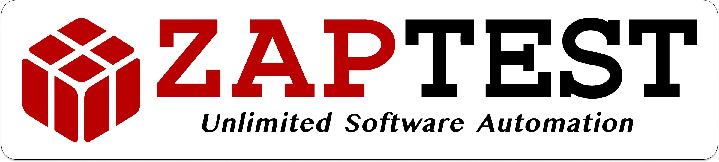 ZAPTEST logo with the text "Unlimited Software Automation" beneath.