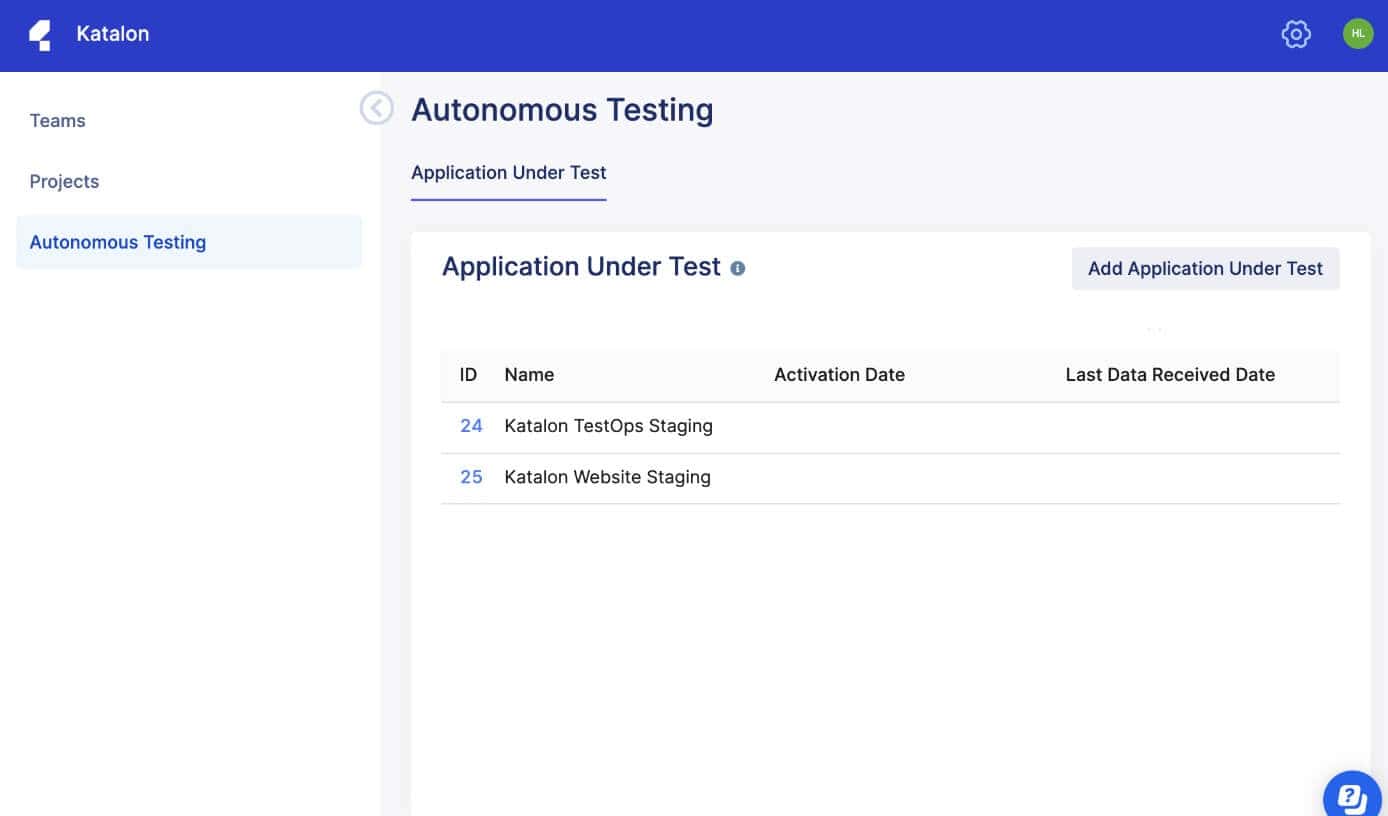 Katalon Autonomous Testing