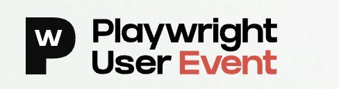 Logo displaying a large "P" next to the text "Playwright User Event," among the top gatherings in software testing conferences.