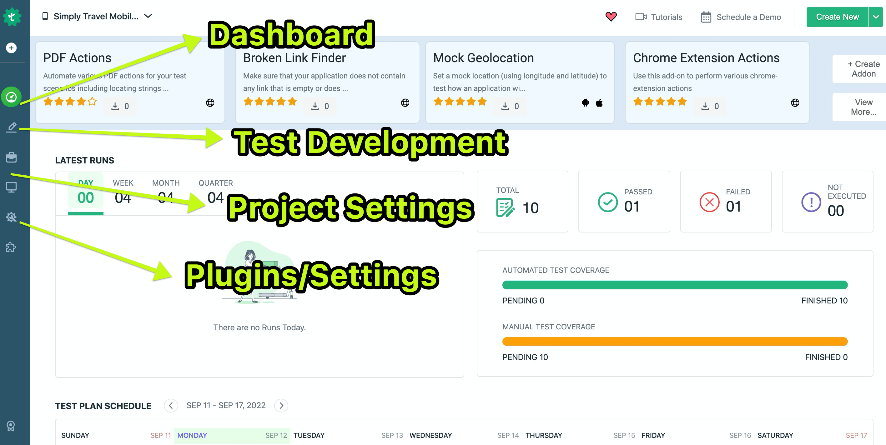 TestSigma Dashboard TestGuild
