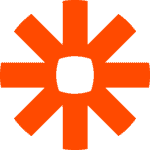 An orange, eight-pointed starburst shape with a square center on a transparent background evokes the innovative spirit of automation tools, seamlessly integrating form and function.