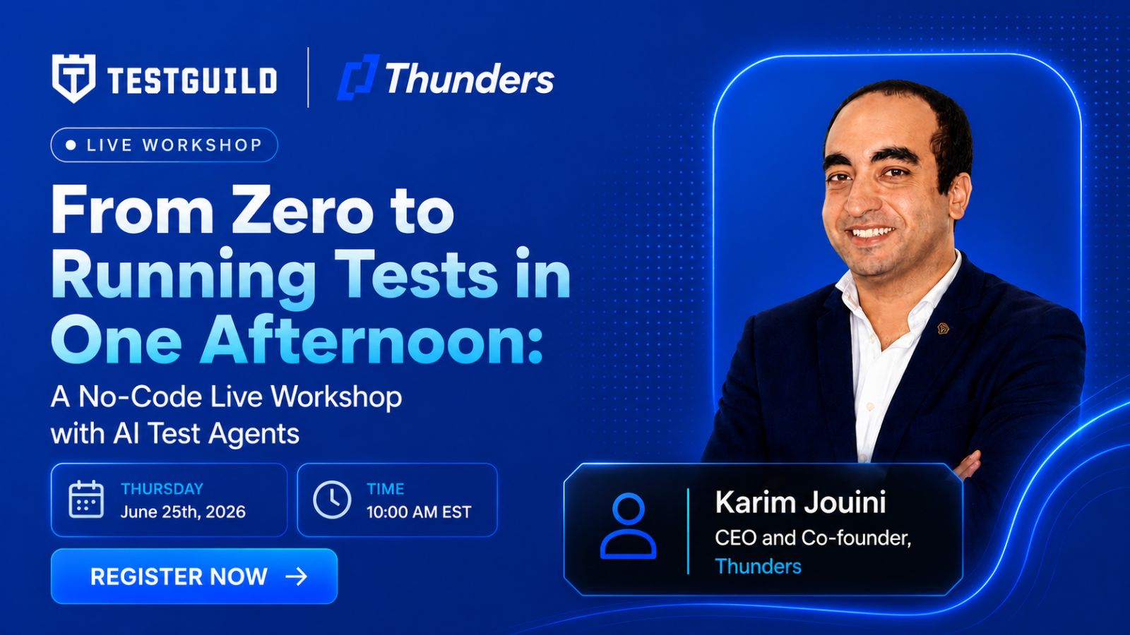 From Zero to Running Tests in One Afternoon: A No-Code Live Workshop with AI Test Agents