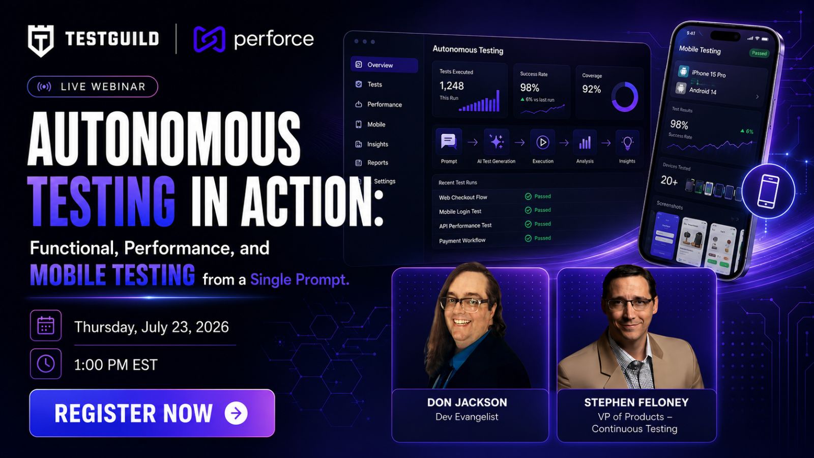 Autonomous Testing in Action: Functional, Performance, and Mobile Testing from a Single Prompt.
