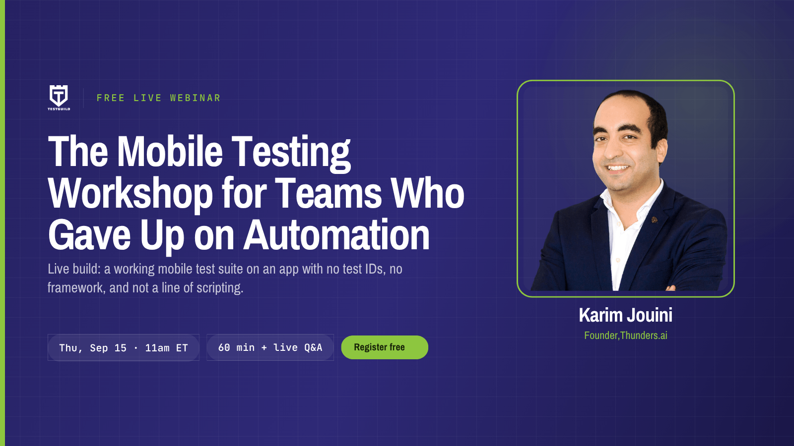 The Mobile Testing Workshop for Teams Who Gave Up on Automation