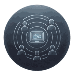 Interact, get feedback and network with testers icon